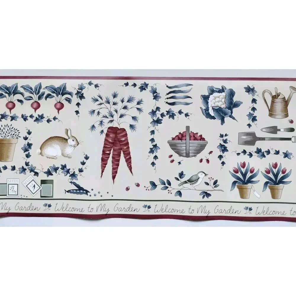 Imperial Wallcovering Pre-pasted Decorative Wall Border Animals Garden - 5 yds